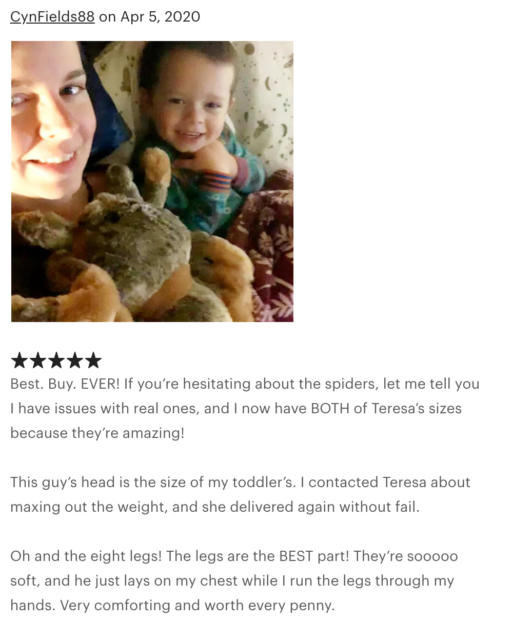 Weighted Tarantula Plush — 13" Body / 24" Leg Span (Up to 4 lbs) - Image 7