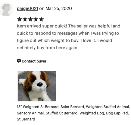 Weighted Saint Bernard Pup – 15" (Up to 3 lbs) - Image 9