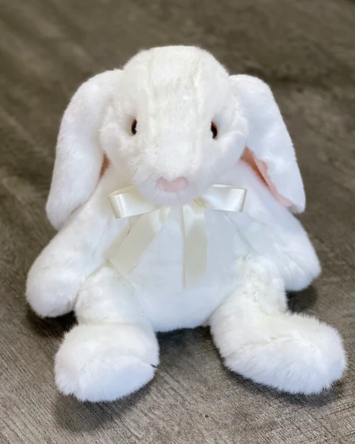 Weighted White Bunny —16" Calming Lap Rabbit Plush - Image 4