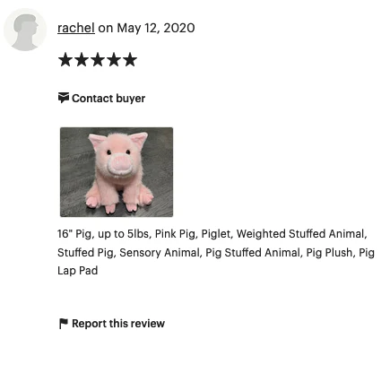 Weighted Pink Pig Plush — 17" Cute and Cozy (Up to 5 lbs) - Image 8