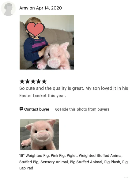 Weighted Pink Pig Plush — 17" Cute and Cozy (Up to 5 lbs) - Image 9