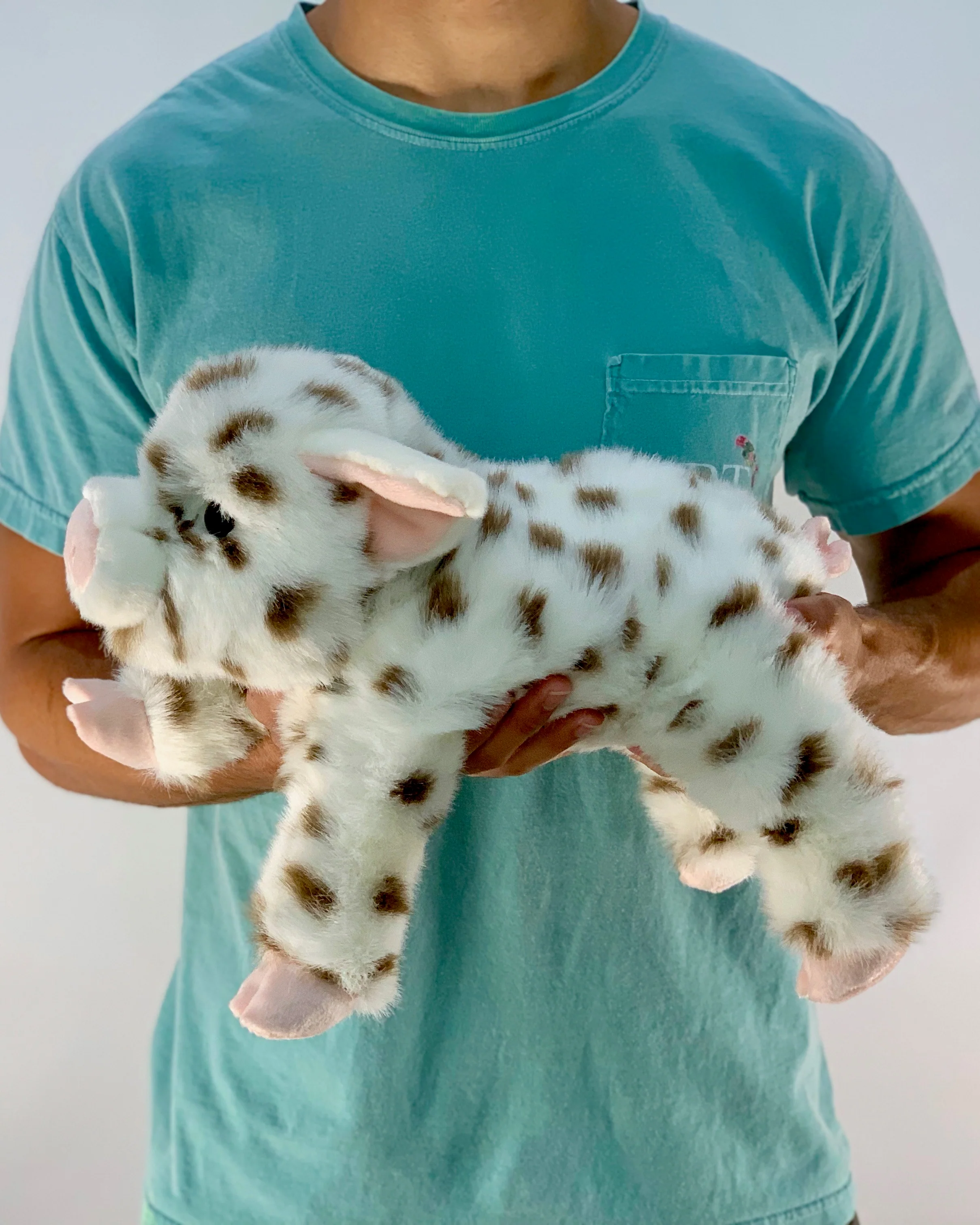 Weighted Spotted Pig Plush — 17" Chubby Cuddles (Up to 5 lbs) - Image 6