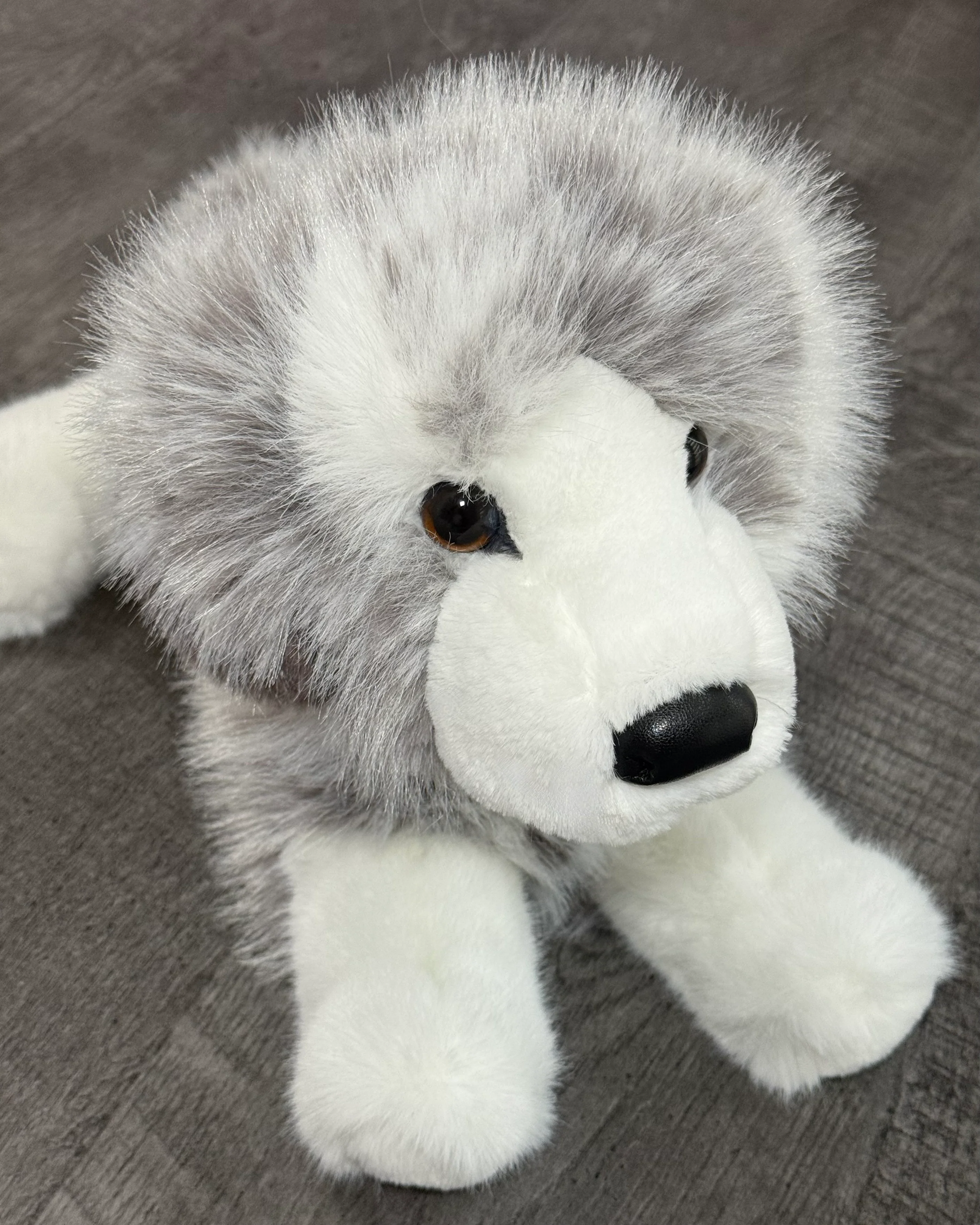 Weighted Australian Shepherd Plush – 17" Marble Gray Lap Dog, Ultra-Soft & Calming - Image 3