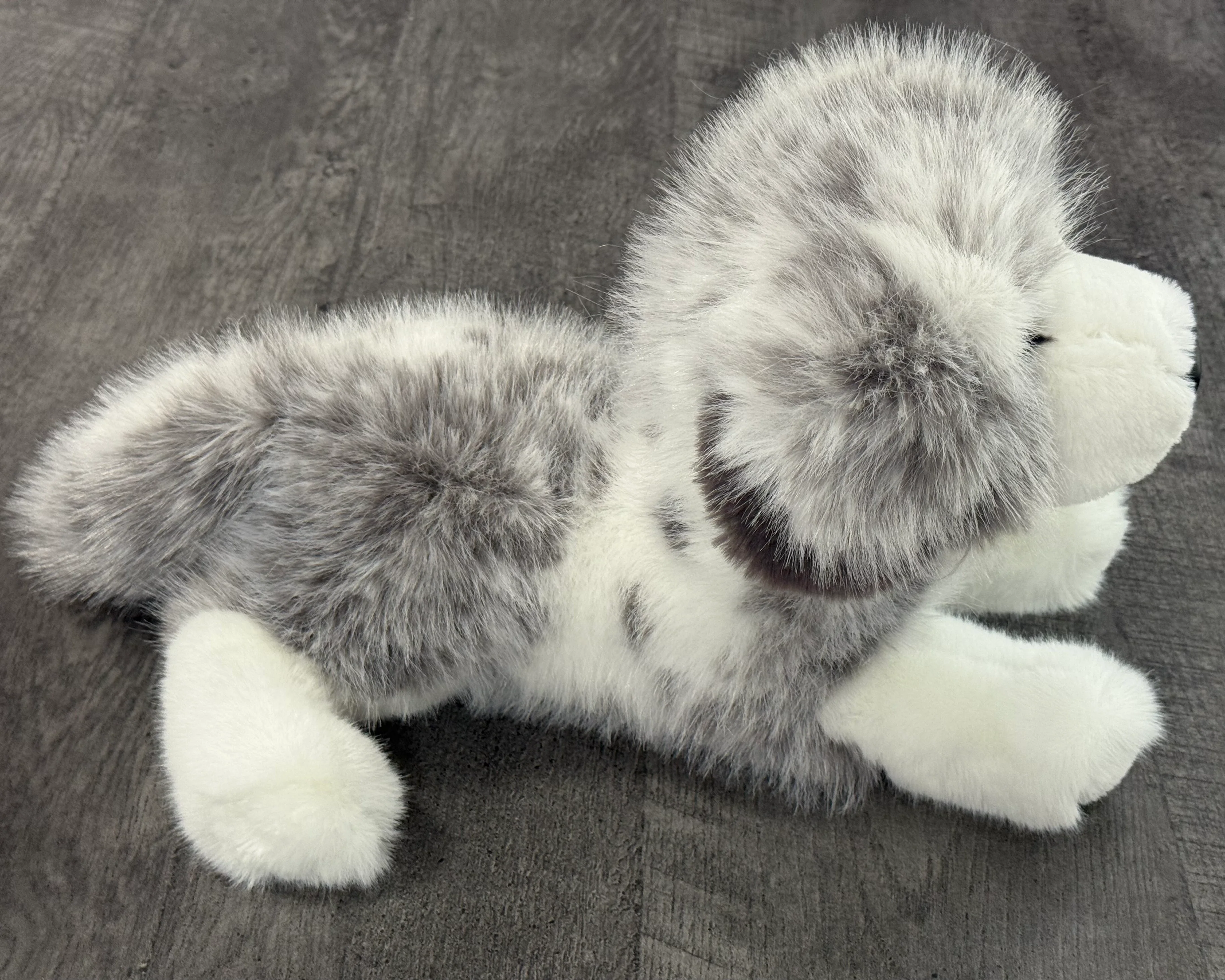 Weighted Australian Shepherd Plush – 17" Marble Gray Lap Dog, Ultra-Soft & Calming - Image 4
