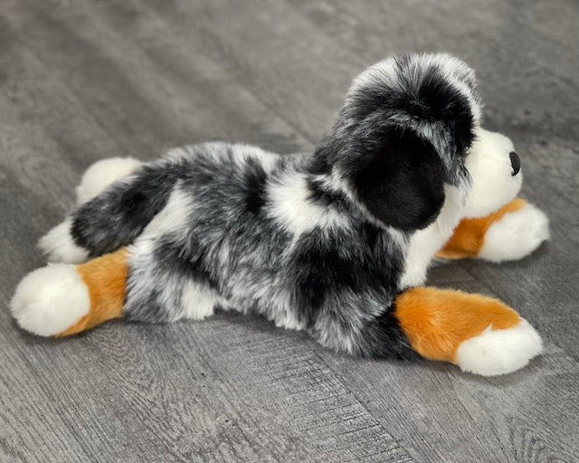 Weighted Australian Shepherd Plush — 19" Laying Dog (up to 5 lbs) - Image 3