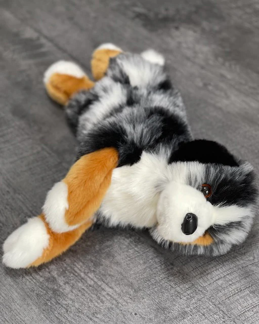 Weighted Australian Shepherd Plush — 19" Laying Dog (up to 5 lbs) - Image 7