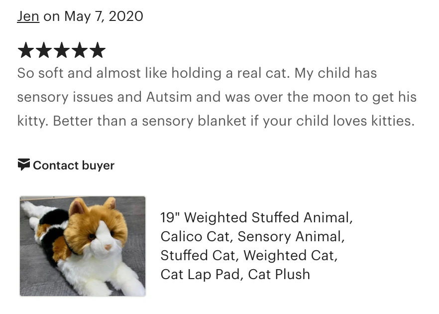 Weighted Calico Cat Plush — 19" (Up to 4 lbs) - Image 3