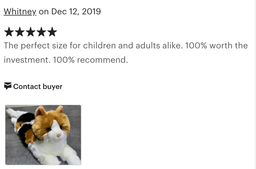 Weighted Calico Cat Plush — 19" (Up to 4 lbs) - Image 9