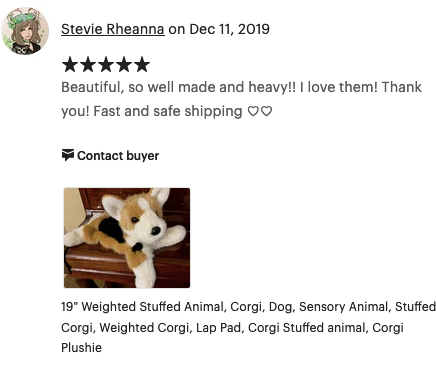 19" Weighted Corgi Plush (Up to 6 lbs) - Image 10