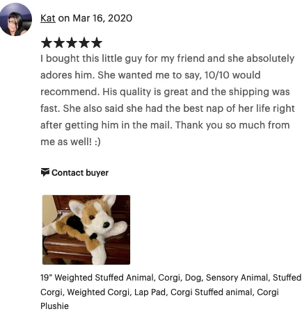 19" Weighted Corgi Plush (Up to 6 lbs) - Image 9