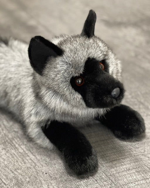 Weighted Gray Fox Plush — 19" Laying, Lifelike Lap Companion (4 lbs) - Image 5
