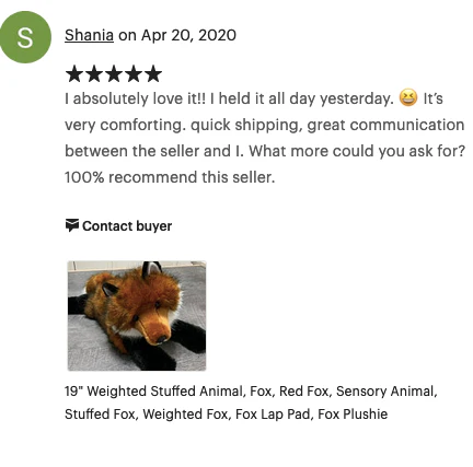 Weighted Red Fox Plush — 19" Laying, Lifelike Lap Companion - Image 11