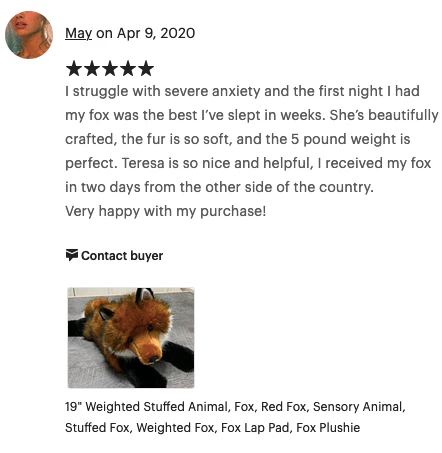 Weighted Red Fox Plush — 19" Laying, Lifelike Lap Companion - Image 12