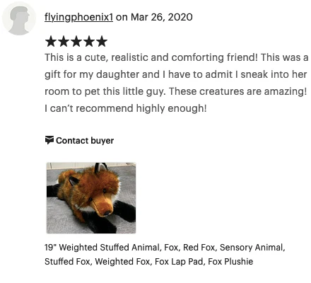 Weighted Red Fox Plush — 19" Laying, Lifelike Lap Companion - Image 14