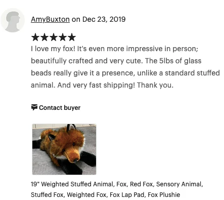 Weighted Red Fox Plush — 19" Laying, Lifelike Lap Companion - Image 17