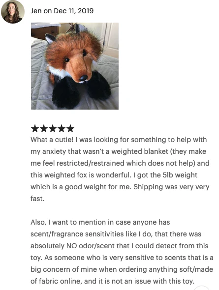 Weighted Red Fox Plush — 19" Laying, Lifelike Lap Companion - Image 19