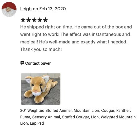 Weighted Mountain Lion (Cougar) Plush — 20" Ultra-Soft (Up to 4.5 lbs) - Image 7