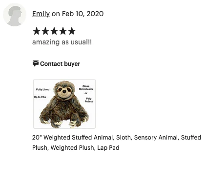 Weighted Sloth Plush — 20" Soft Big Hugs (Up to 8 lbs) 14” sitting - Image 17