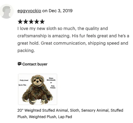 Weighted Sloth Plush — 20" Soft Big Hugs (Up to 8 lbs) 14” sitting - Image 18