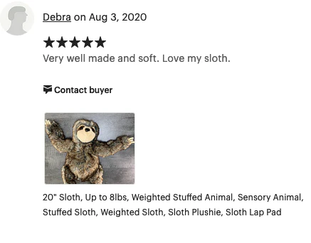 Weighted Sloth Plush — 20" Soft Big Hugs (Up to 8 lbs) 14” sitting - Image 19