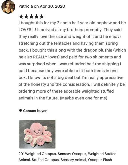 20-inch Weighted Octopus, up to 3lbs, Mauve Pink - Image 10