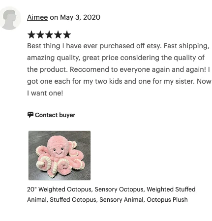 20-inch Weighted Octopus, up to 3lbs, Mauve Pink - Image 8