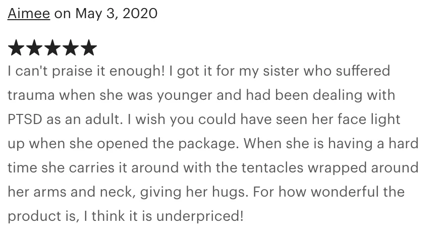 20-inch Weighted Octopus, up to 3lbs, White - Image 4