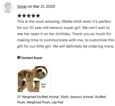 Weighted Sloth Plush — 21" Ultra-Soft & Huggable (Up to 6 lb) - Image 8