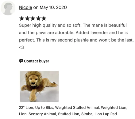 Weighted Lion Plush — 22" Lifelike Mane, Ultra-Soft (Up to 8 lbs) - Image 8