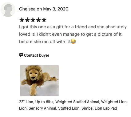 Weighted Lion Plush — 22" Lifelike Mane, Ultra-Soft (Up to 8 lbs) - Image 9