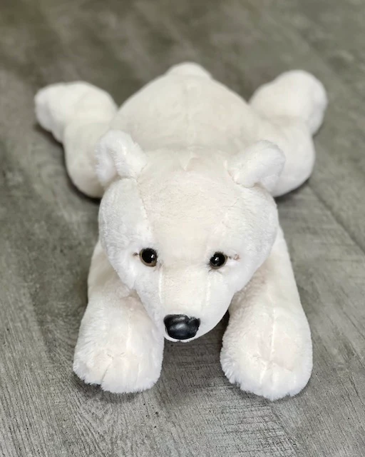 Weighted Polar Bear Plush (Laying) – 22", 6–7 lbs - Image 4
