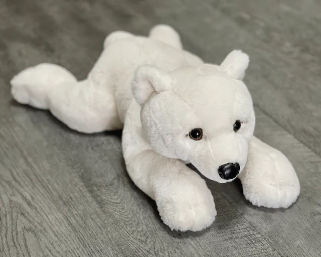 Weighted Polar Bear Plush (Laying) – 22", 6–7 lbs - Image 5