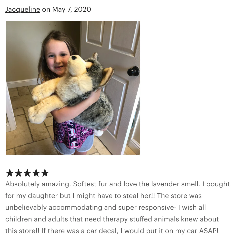 Weighted Wolf Plush — 26" (21" body), Ultra-Plush & Hug-Weighted - Image 11