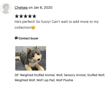 Weighted Wolf Plush — 26" (21" body), Ultra-Plush & Hug-Weighted - Image 14