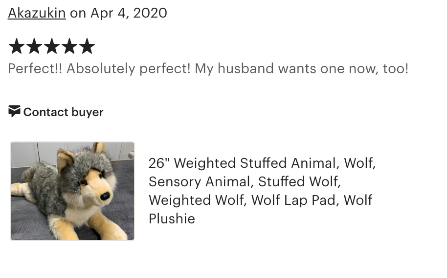 Weighted Wolf Plush — 26" (21" body), Ultra-Plush & Hug-Weighted - Image 15