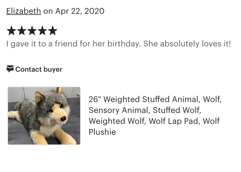 Weighted Wolf Plush — 26" (21" body), Ultra-Plush & Hug-Weighted - Image 16