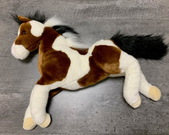 Weighted Paint Horse Plush (27") | Brown & White Soft Comfort Companion - Image 3