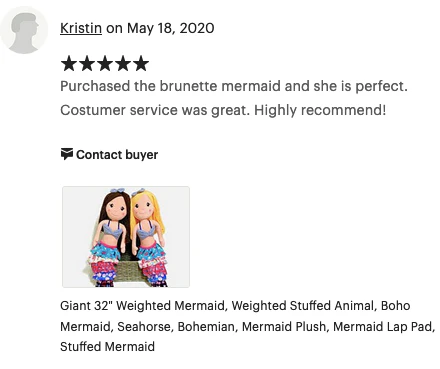 32" Mermaid and Sea Horse, Weighted at 2.2lbs - Image 5