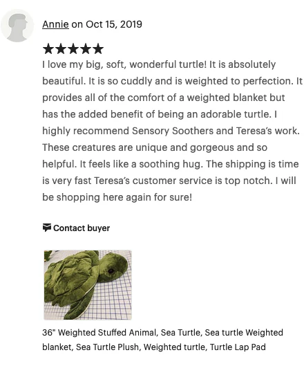 Weighted Sea Turtle Plush – 36" Jumbo (Up to 18lbs) - Image 12