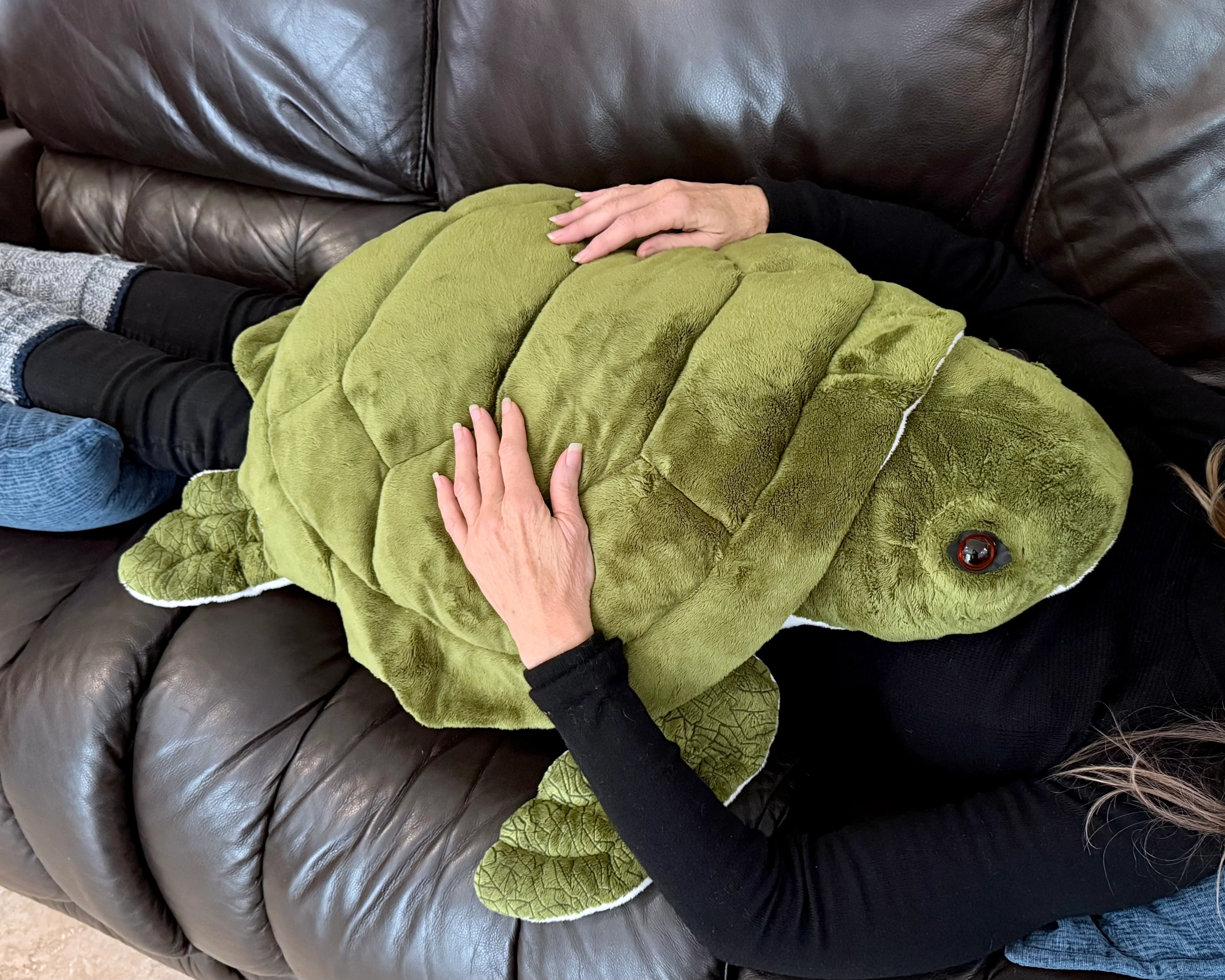 Weighted Sea Turtle Plush – 36" Jumbo (Up to 18lbs) - Image 4