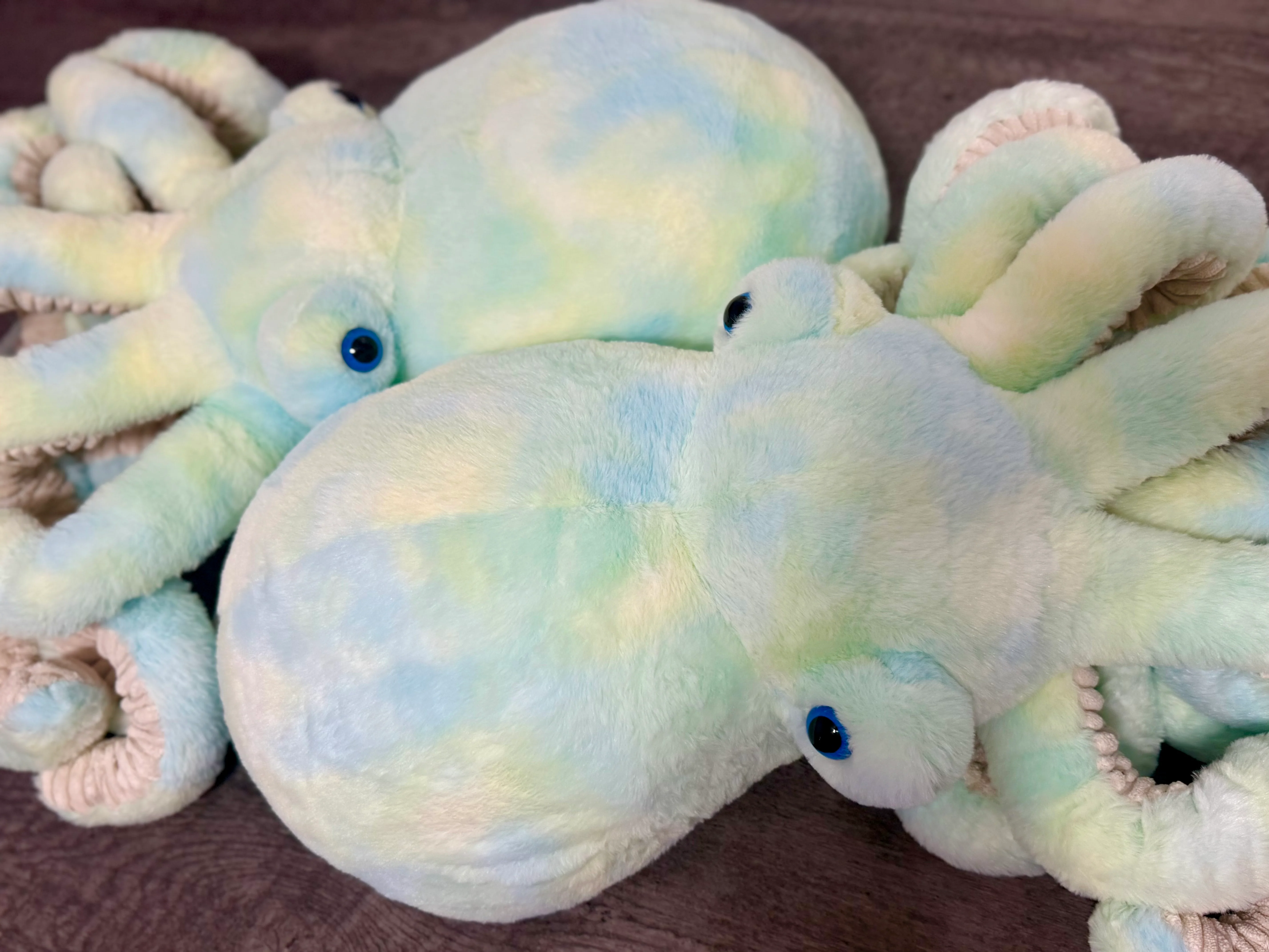 Giant Weighted Octopus – Seafoam Watercolor (Blue/Green/Yellow) Custom 8–12 lbs - Image 5
