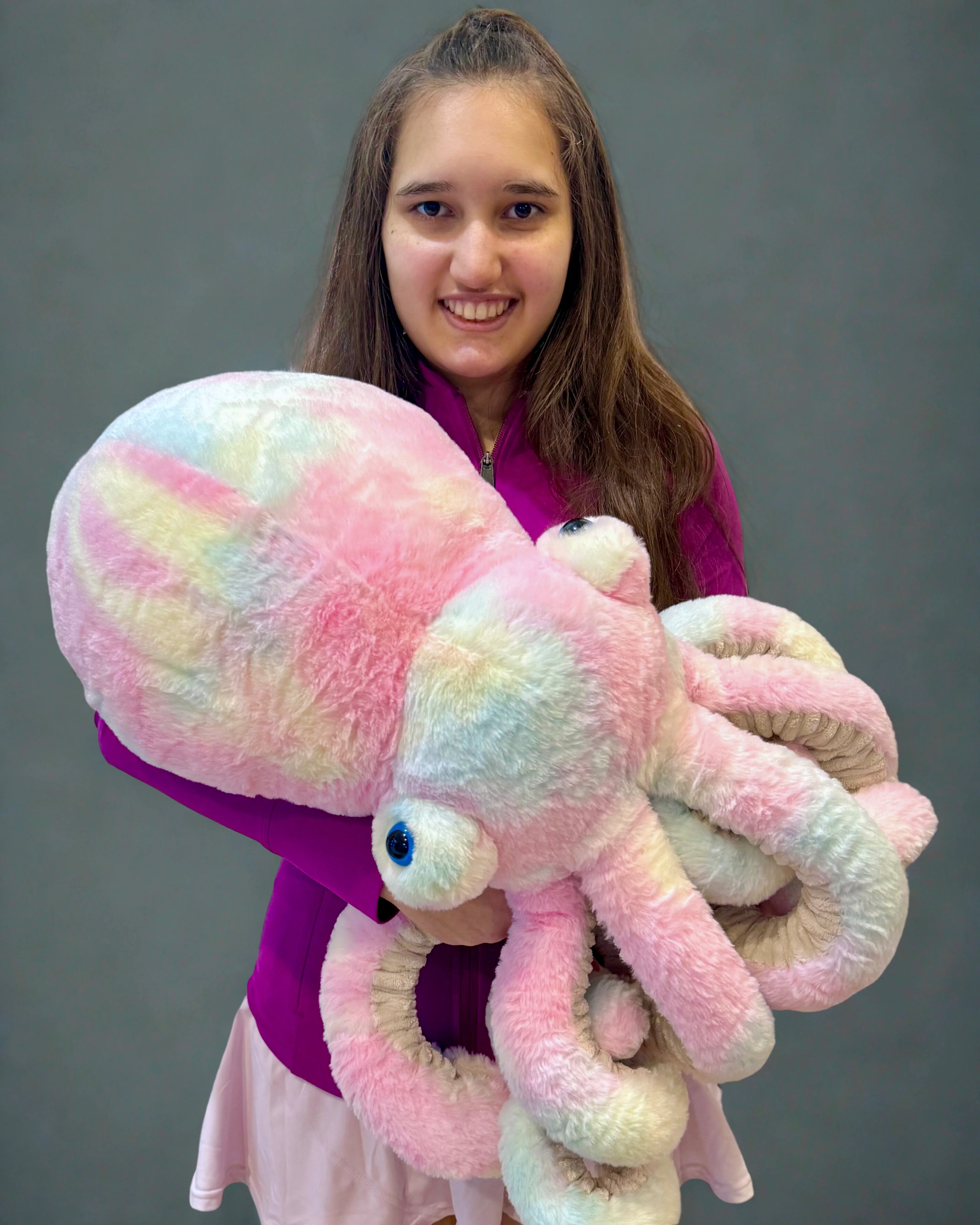 Giant Weighted Octopus – Cotton Candy (Pink/Blue/Yellow) Custom 8–12 lbs - Image 3