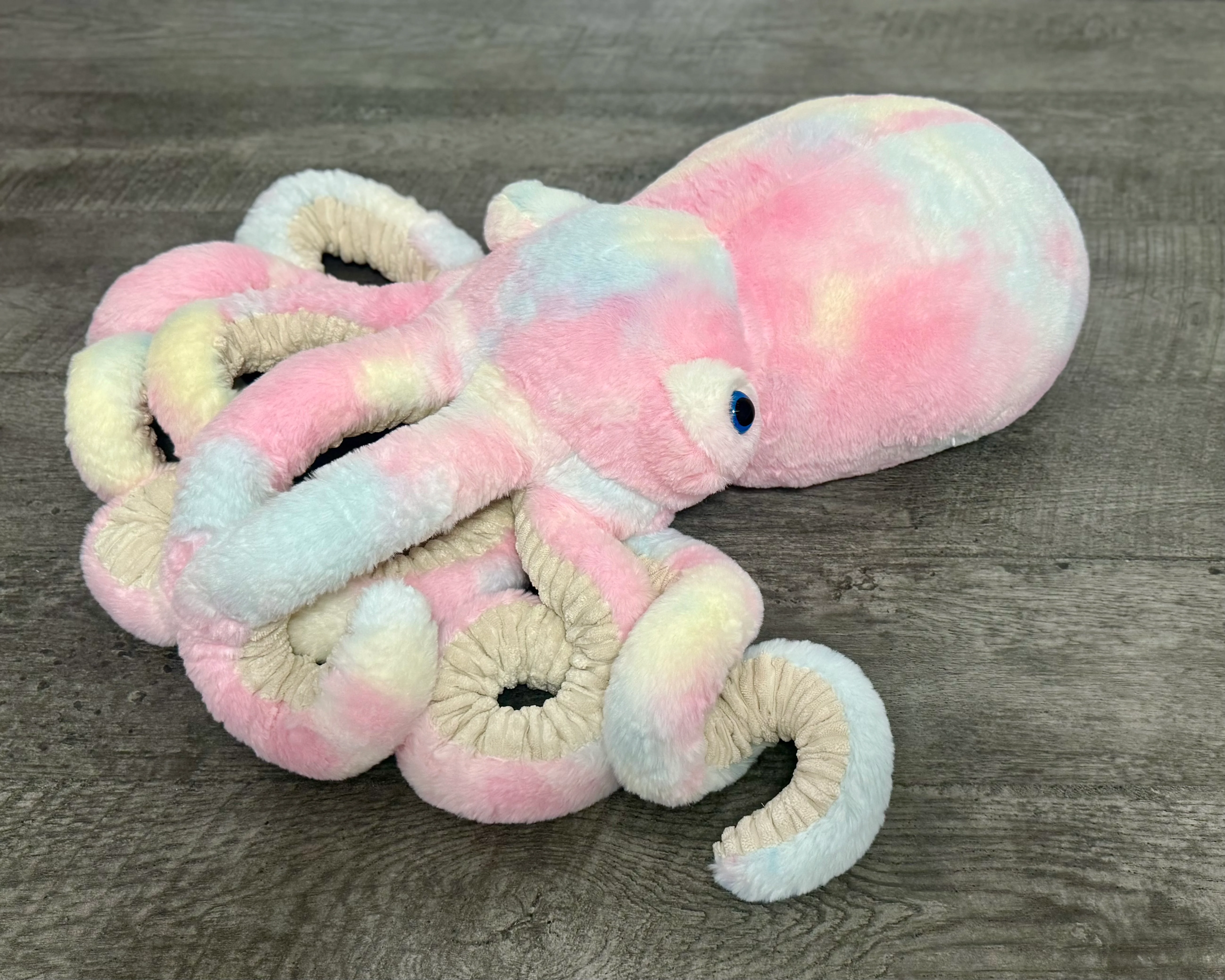 Giant Weighted Octopus – Cotton Candy (Pink/Blue/Yellow) Custom 8–12 lbs - Image 6