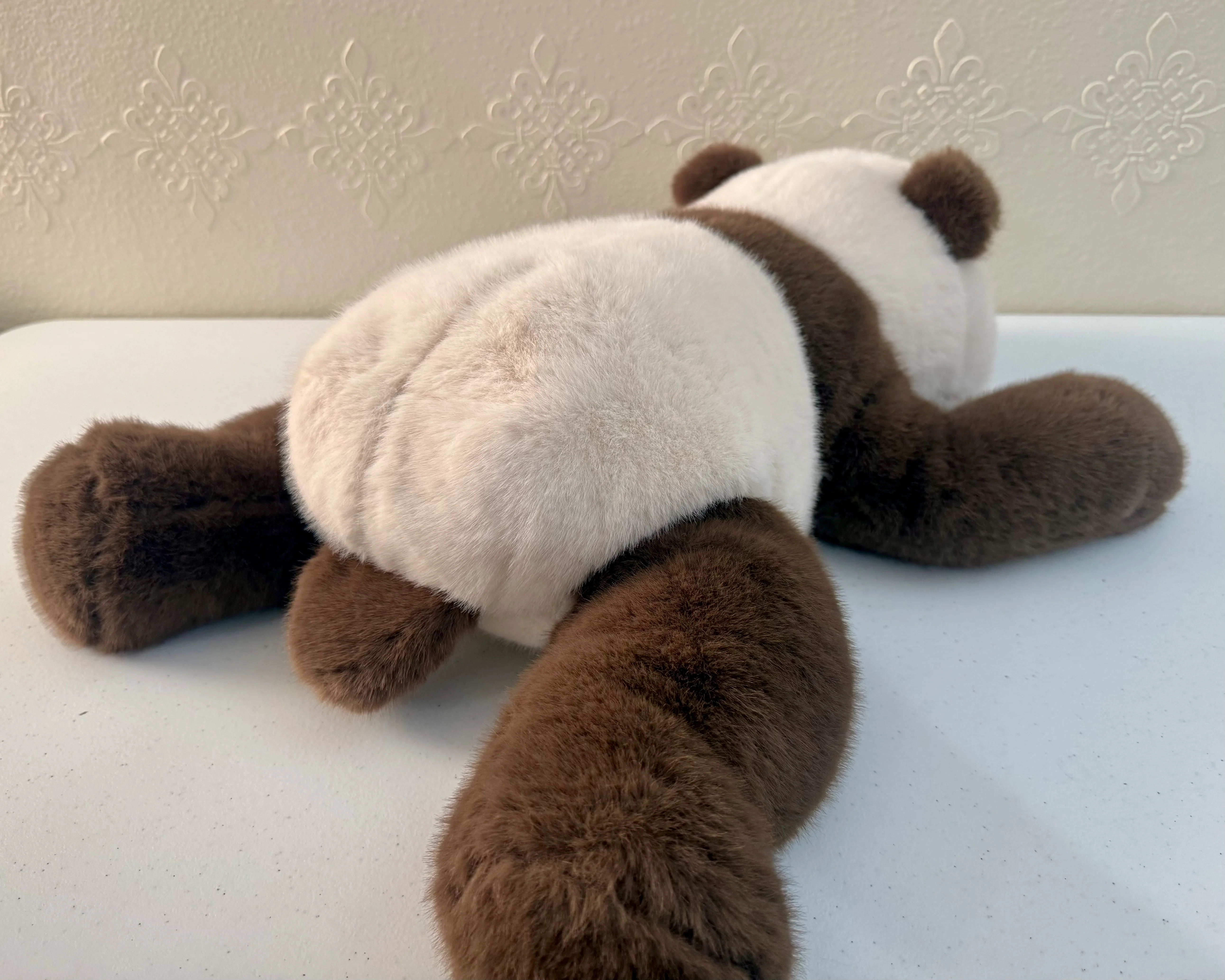 Large 24" Weighted Brown Panda Plush – Adjustable 2–13 lbs Realistic Hug Like a Baby - Image 10