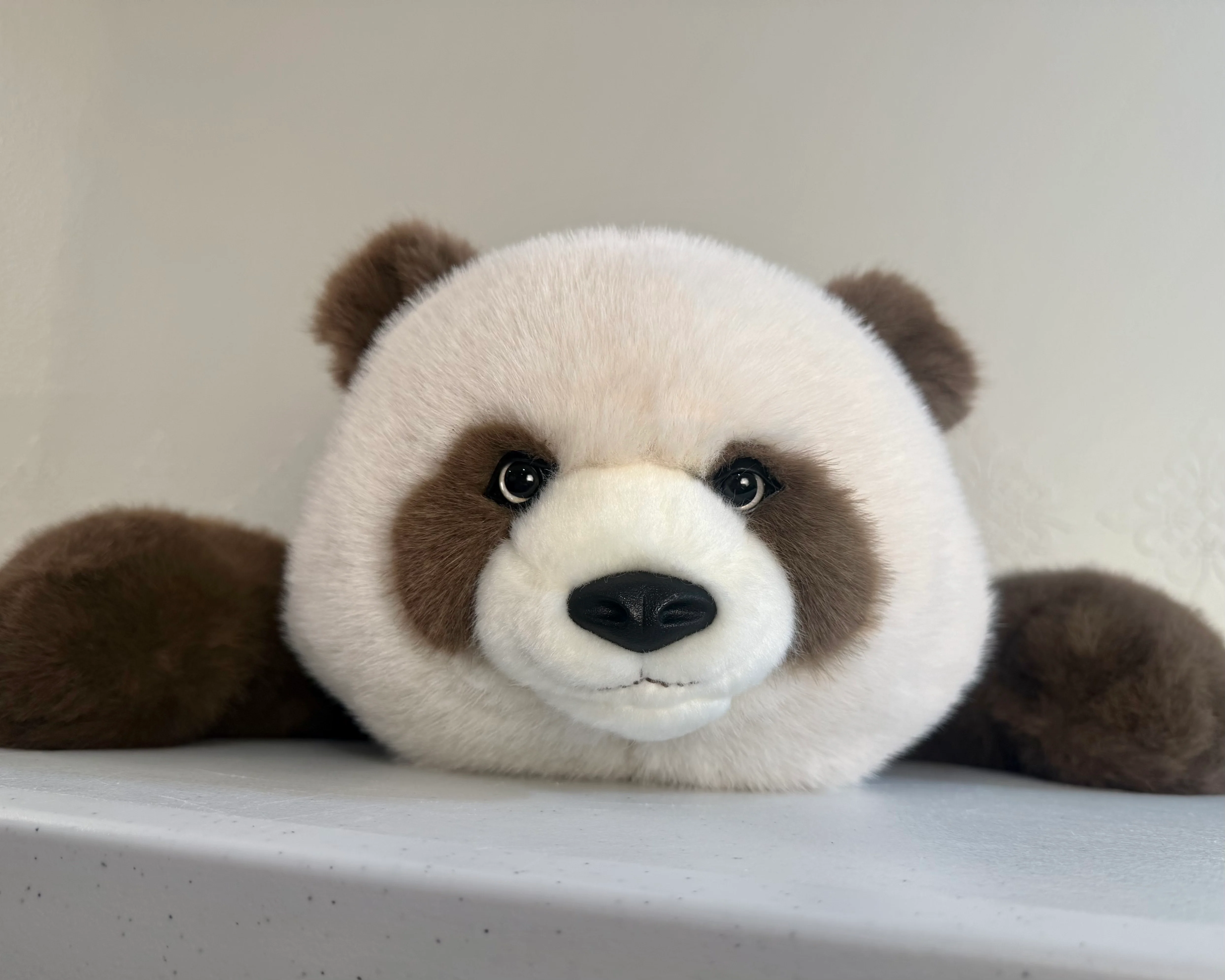 Large 24" Weighted Brown Panda Plush – Adjustable 2–13 lbs Realistic Hug Like a Baby - Image 12