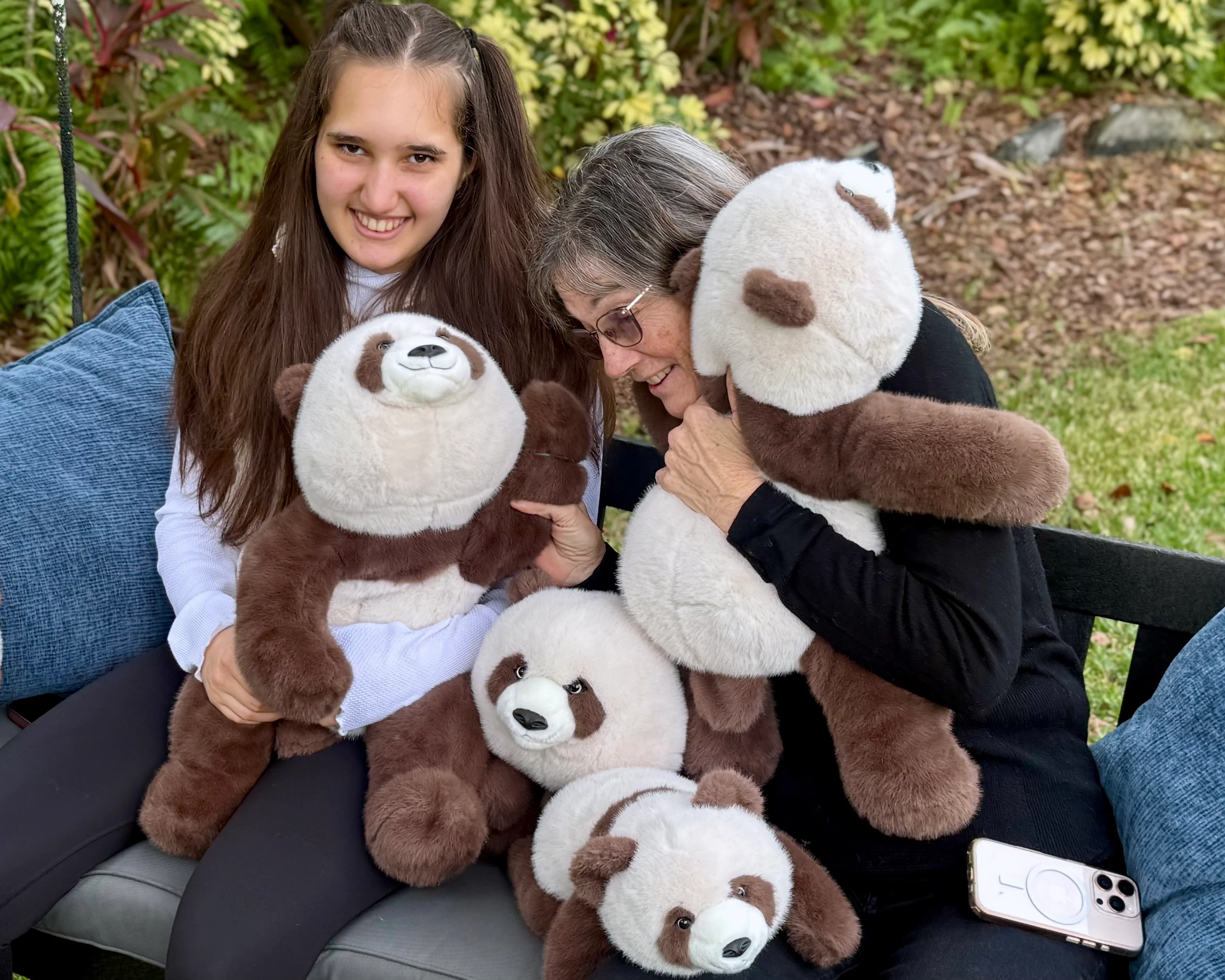 Large 24" Weighted Brown Panda Plush – Adjustable 2–13 lbs Realistic Hug Like a Baby - Image 3